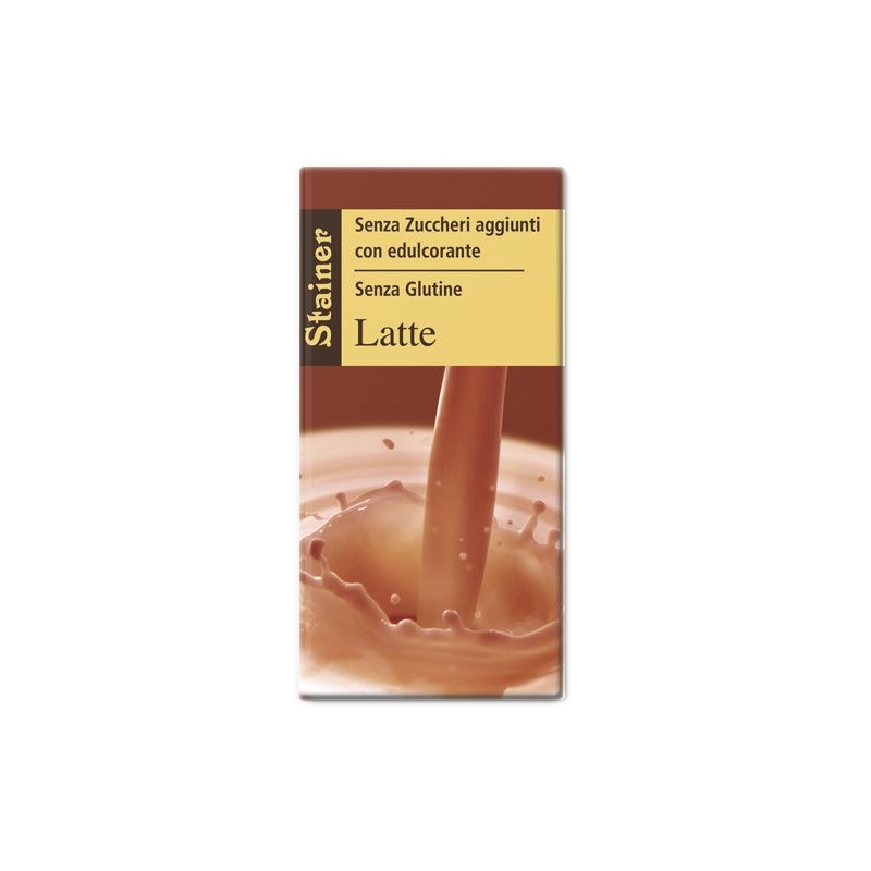 Stainer, tablette de chocolat au lait sans sucre et sans gluten